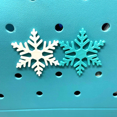 Snowflake Christmas Tote Bag Charm – Durable Plastic Accessory | Made in USA Chatelet Manufacturing 