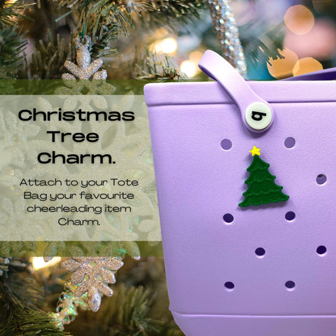Christmas Candy Cane Tote Bag Charm – Festive Holiday Accessory | Made in USA Chatelet Manufacturing 