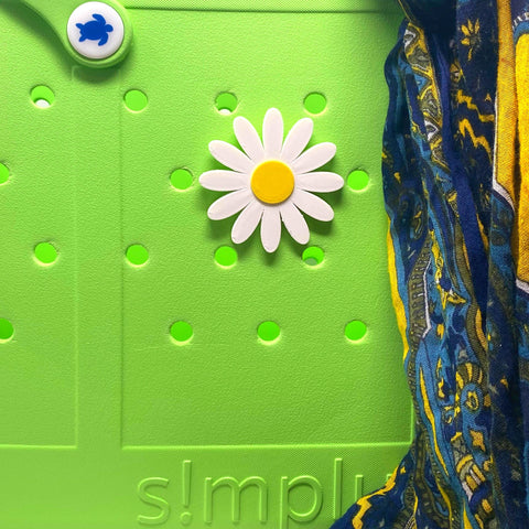 Bogletts Daisy Flower Charm – Decorative Bag Accessory for Bogg Bags | Made in USA Chatelet Manufacturing 