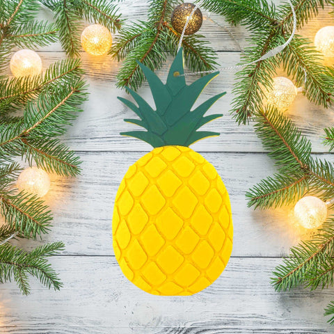Tropical Pineapple Christmas Ornament – 3D Printed Holiday Decor | Made in USA Chatelet Manufacturing 