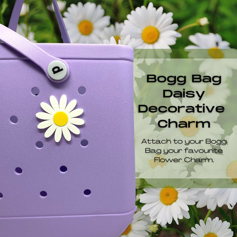 Bogletts Daisy Flower Charm – Decorative Bag Accessory for Bogg Bags | Made in USA Chatelet Manufacturing 