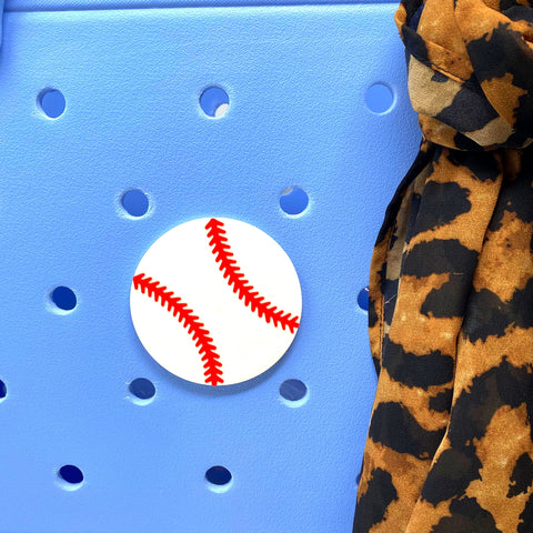 Baseball Sport Charm for Bogg Bags – Durable Tote Bag Accessory | Made in USA Chatelet Manufacturing 