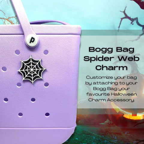 Halloween Spider Web Bag Charm – Tote Accessory for Bogg Bags | Made in USA Chatelet Manufacturing 
