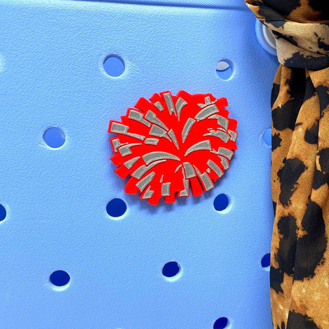 Cheerleading Pom Pom Bag Charm – Decorative Accessory for Bogg Bags | Made in USA Chatelet Manufacturing 
