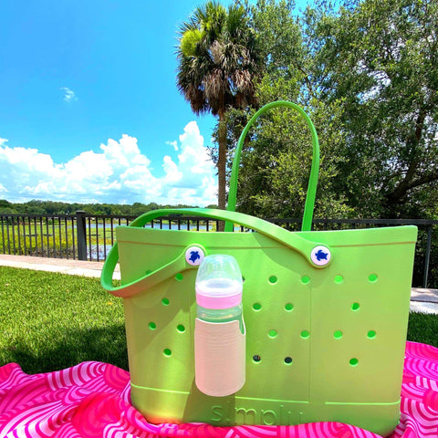 Can Drink and Water Bottle Holder Charm – Tote Bag Accessory for Bogg Bags | Made in USA Chatelet Manufacturing 