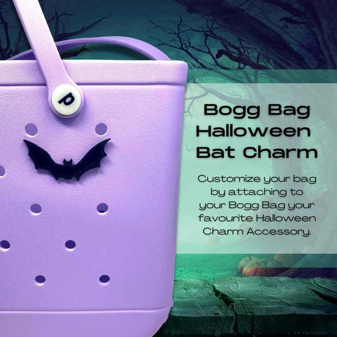 Halloween Bat Tote Bag Charm – Bogletts Spooky Accessory for Bogg Bags | Made in USA Chatelet Manufacturing 