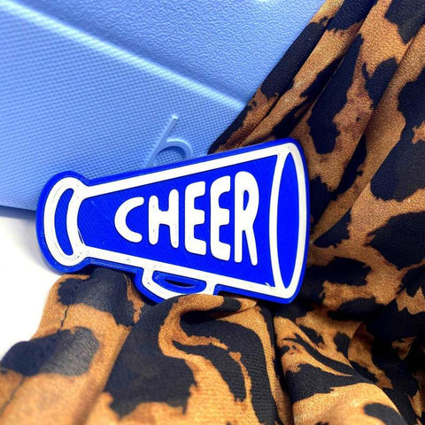 Blue Megaphone Cheerleading Charm – Bogg Bag Accessory | Made in USA Chatelet Manufacturing 