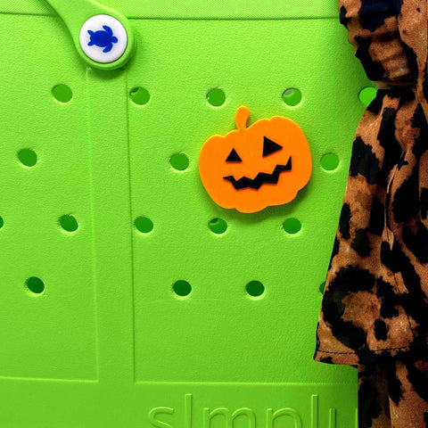 Halloween Pumpkin Tote Bag Charm – Bogg Bag Accessory | Made in USA Chatelet Manufacturing 