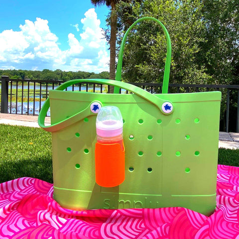 Can Drink and Water Bottle Holder Charm – Tote Bag Accessory for Bogg Bags | Made in USA Chatelet Manufacturing 