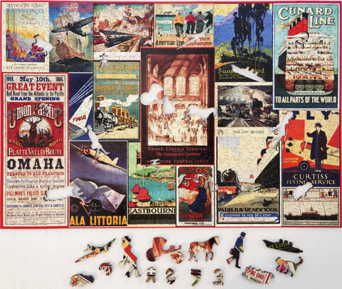 The Golden Age of Travel, Wooden Puzzle, 608 Pcs Perplexing Puzzles  Jigsaw Puzzles