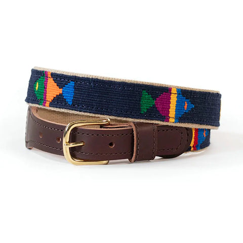 A Tail We Could Wag Cotton and Leather Belt - Foolish Fish Auburn Leathercrafters  item