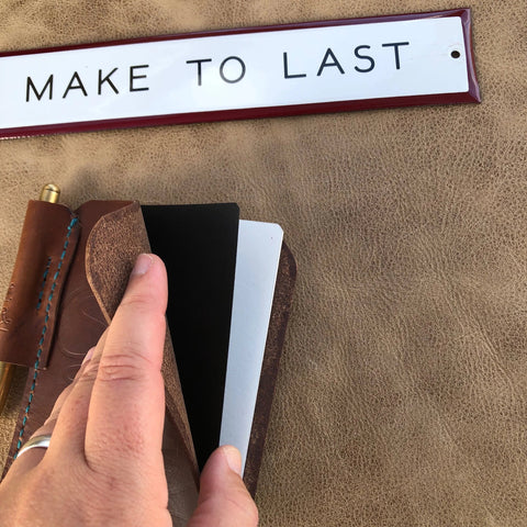 Handcrafted Leather Field Notes Sleeve With Pen Holder – Dark Brown | Made in USA Sully + Proper Supply 