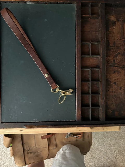 Vegetable-Tanned Leather Key Keeper – Brass Alligator Clasp Hardware | Handcrafted in Texas Sully + Proper Supply 