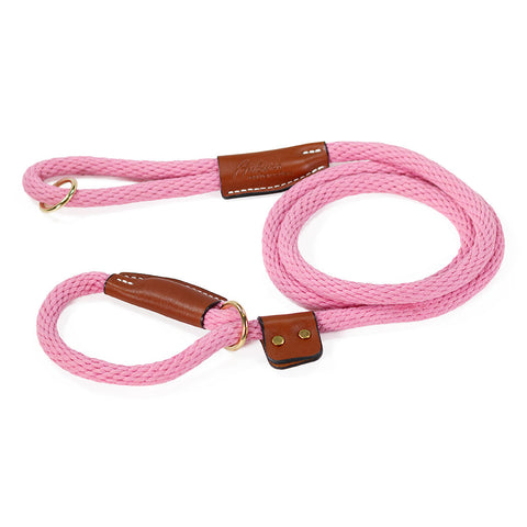 6-Foot Cotton Rope Slip Lead – Soft Durable Leather Stopper – Auburn Leathercrafters | Made in USA Auburn Leathercrafters  item