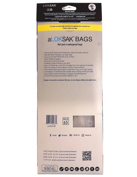 ALOKSAK Waterproof Medium Multi Pack – 4 Assorted Sizes | Made in USA LOKSAK