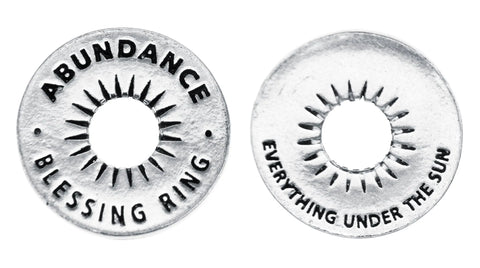 Abundance Blessing Ring Charm – Handcrafted Recycled Pewter Sun Symbol | Meaningful Gift | Made in USA Whitney Howard Designs  Blessing Ring