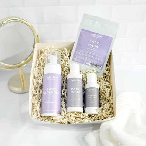Acne Blemish Skincare Kit Taylor Made Organics  gift set