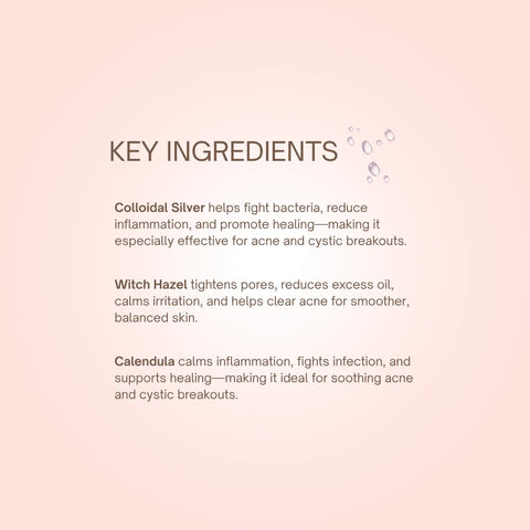 Acne Silver Organic Toner Taylor Made Organics  toner