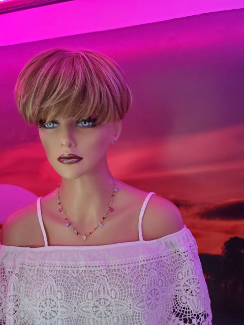 Adjustable 14 K Gold Filled Wire Wrapped Kunterbunt Gemstone Necklace Alexa Martha Designs  Necklace