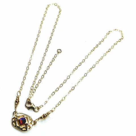 Adjustable 14K Gold Filled Filigree Choker Necklace – Red Swarovski Crystal | Made in USA Alexa Martha Designs  Necklaces