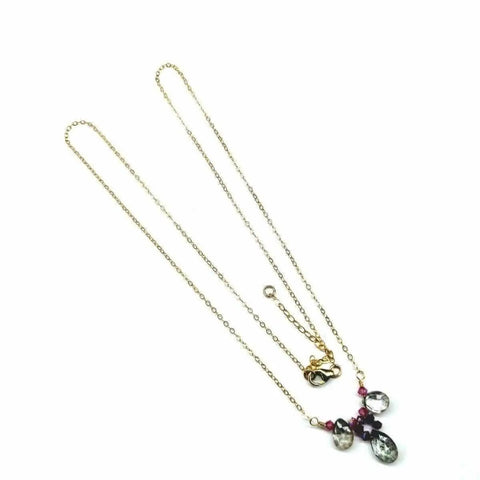Adjustable 14K Gold Filled Gemstone Wire Wrapped Collier Necklace – Made in USA Alexa Martha Designs  Collier