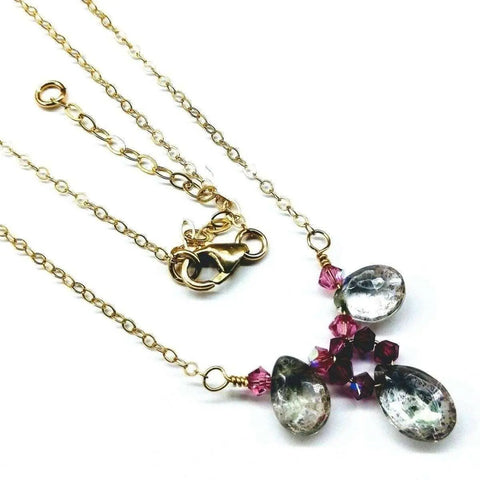 Adjustable 14K Gold Filled Gemstone Wire Wrapped Collier Necklace – Made in USA Alexa Martha Designs  Collier