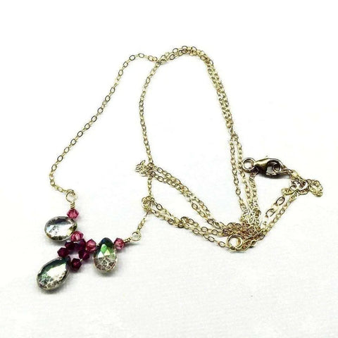 Adjustable 14K Gold Filled Gemstone Wire Wrapped Collier Necklace – Made in USA Alexa Martha Designs  Collier