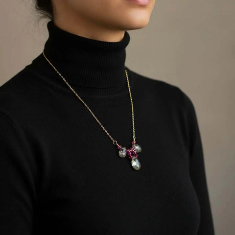 Adjustable 14K Gold Filled Gemstone Wire Wrapped Collier Necklace – Made in USA Alexa Martha Designs  Collier