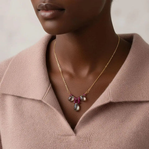 Adjustable 14K Gold Filled Gemstone Wire Wrapped Collier Necklace – Made in USA Alexa Martha Designs  Collier
