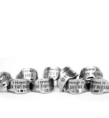 Adjustable Be Faithful Promise Ring – Handcrafted Recycled Pewter Jewelry | Made in USA by Whitney Howard Designs Whitney Howard Designs  promise rings