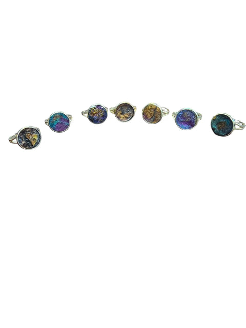 Adjustable Bohemian Resin Alloy Metal Ring – Handmade Artisan Jewelry in Multiple Colors | Made in USA Michelle Marie Boutique  Rings