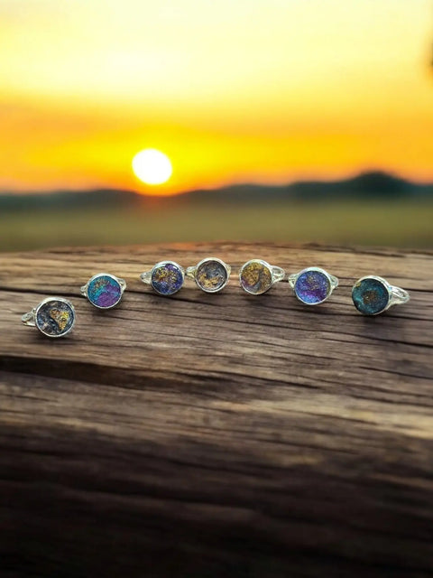 Adjustable Bohemian Resin Alloy Metal Ring – Handmade Artisan Jewelry in Multiple Colors | Made in USA Michelle Marie Boutique  Rings