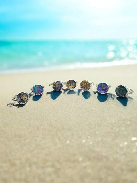 Adjustable Bohemian Resin Alloy Metal Ring – Handmade Artisan Jewelry in Multiple Colors | Made in USA Michelle Marie Boutique  Rings
