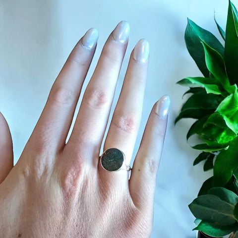 Adjustable Bohemian Resin Alloy Metal Ring – Handmade Artisan Jewelry in Multiple Colors | Made in USA Michelle Marie Boutique  Rings