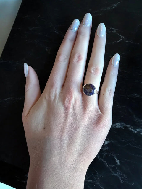 Adjustable Bohemian Resin Alloy Metal Ring – Handmade Artisan Jewelry in Multiple Colors | Made in USA Michelle Marie Boutique  Rings