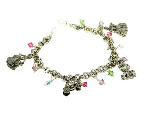 Adjustable Child’s Princess Charm Bracelet Stainless Steel Chain With Swarovski Crystals | Made in USA Michelle Marie Boutique  Bracelet