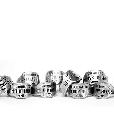 Adjustable Count My Blessings Pewter Promise Ring – Handcrafted Inspirational Jewelry | Made in USA Whitney Howard Designs  promise rings