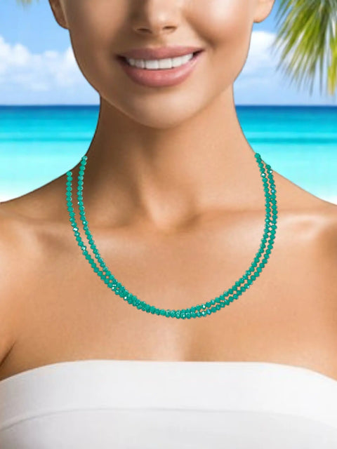 Adjustable Double-Strand Beaded Necklace 18-21 Inch – Gold Or Stainless Steel | Made in USA Michelle Marie Boutique  Necklaces