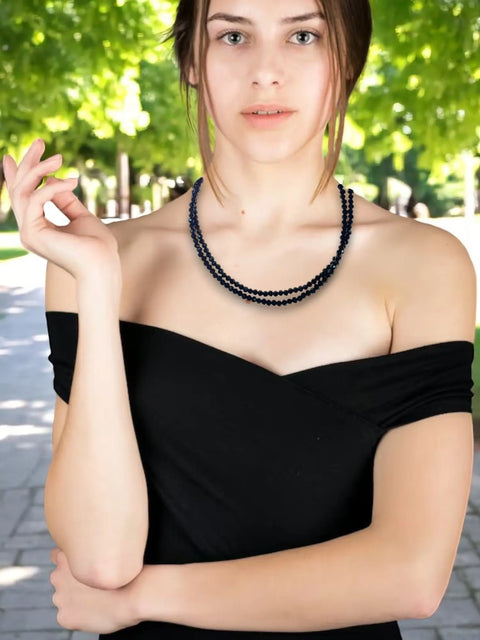 Adjustable Double-Strand Beaded Necklace 18-21 Inch – Gold Or Stainless Steel | Made in USA Michelle Marie Boutique  Necklaces