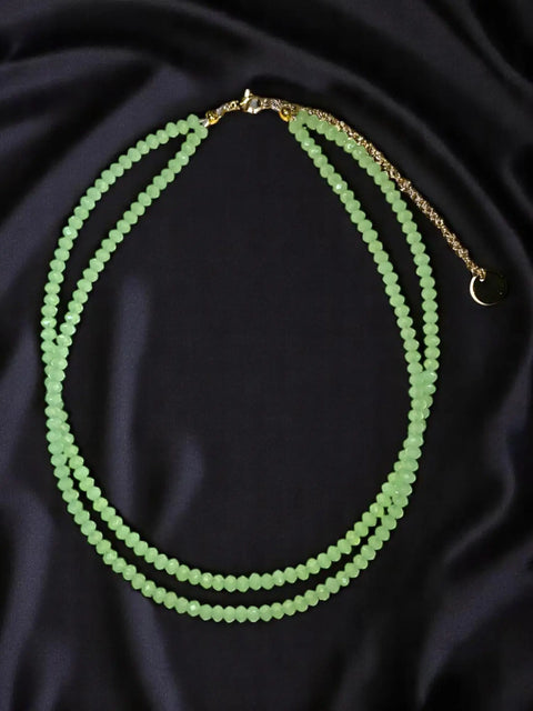 Adjustable Double-Strand Beaded Necklace 18-21 Inch – Gold Or Stainless Steel | Made in USA Michelle Marie Boutique  Necklaces