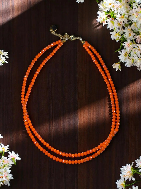 Adjustable Double-Strand Beaded Necklace 18-21 Inch – Gold Or Stainless Steel | Made in USA Michelle Marie Boutique  Necklaces