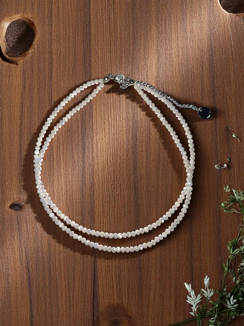 Adjustable Double-Strand Beaded Necklace 18-21 Inch – Gold Or Stainless Steel | Made in USA Michelle Marie Boutique  Necklaces