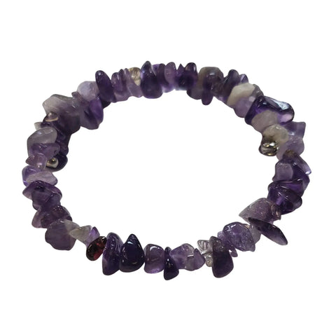 Adjustable Gemstone Chip Bracelets – Stackable Memory Wire Design for All Wrist Sizes | Handmade in USA by Michelle Marie Boutique Michelle Marie Boutique  Bracelet