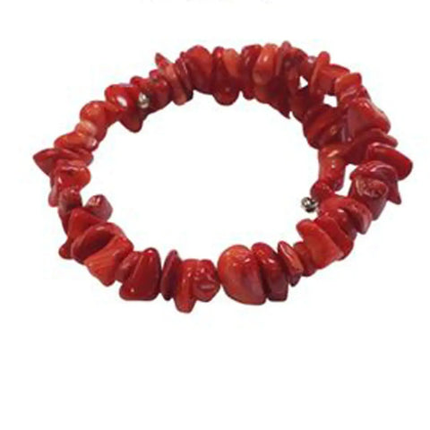 Adjustable Gemstone Chip Bracelets – Stackable Memory Wire Design for All Wrist Sizes | Handmade in USA by Michelle Marie Boutique Michelle Marie Boutique  Bracelet