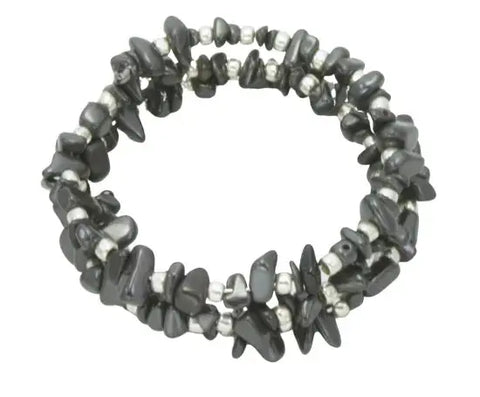 Adjustable Gemstone Chip Bracelets – Stackable Memory Wire Design for All Wrist Sizes | Handmade in USA by Michelle Marie Boutique Michelle Marie Boutique  Bracelet