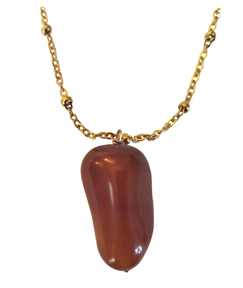 Adjustable Gemstone Pendant Necklace with Sterling Silver or Gold Plated Chain – Made in USA Michelle Marie Boutique  Necklace