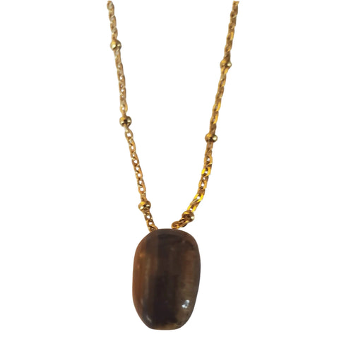 Adjustable Gemstone Pendant Necklace with Sterling Silver or Gold Plated Chain – Made in USA Michelle Marie Boutique  Necklace