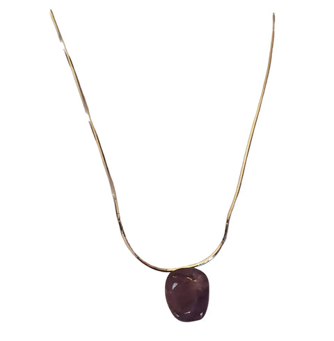 Adjustable Gemstone Pendant Necklace with Sterling Silver or Gold Plated Chain – Made in USA Michelle Marie Boutique  Necklace
