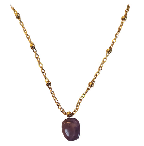 Adjustable Gemstone Pendant Necklace with Sterling Silver or Gold Plated Chain – Made in USA Michelle Marie Boutique  Necklace