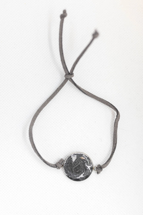 Adjustable Gray Suede Brain Cancer Awareness Bracelet – 18mm Pendant Swirl Design | Made in USA Michelle Marie Boutique  Bracelets